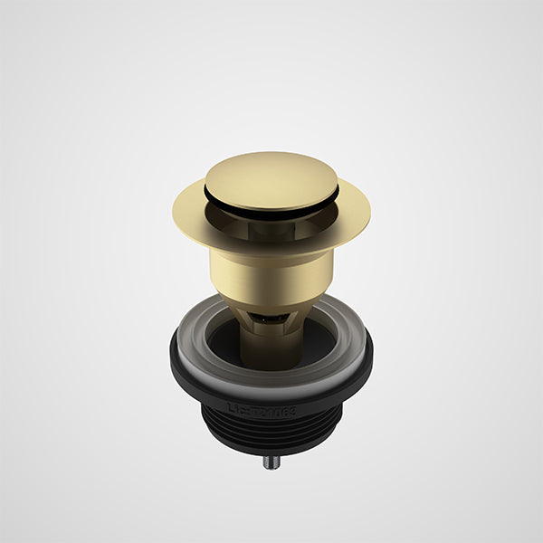 Caroma Basin Pop-up Plug and Waste Brushed Brass - The Blue Space