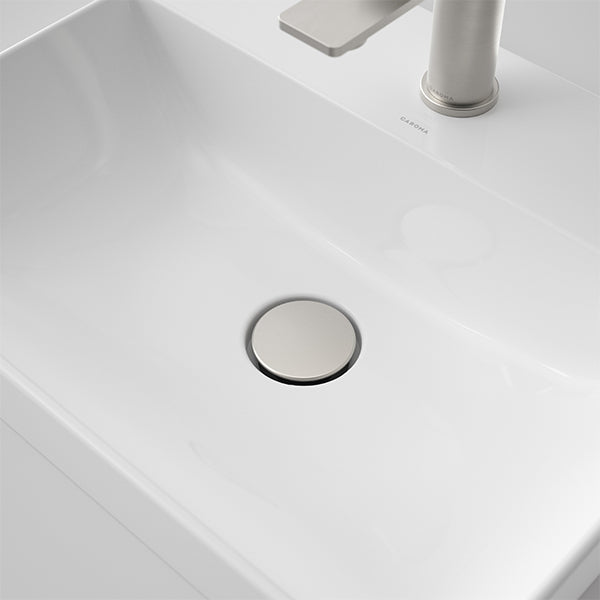 Caroma Urbane II Basin Dome Pop Up Plug & Waste Brushed Nickel in Caroma Urbane II Basin - The Blue Space