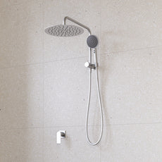 Caroma Urbane II Compact Twin Shower Mixer Brushed Nickel | The Blue Space