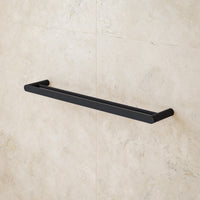 Caroma Urbane II Double Towel Rail 625 mm Matte Black  | The Blue Space