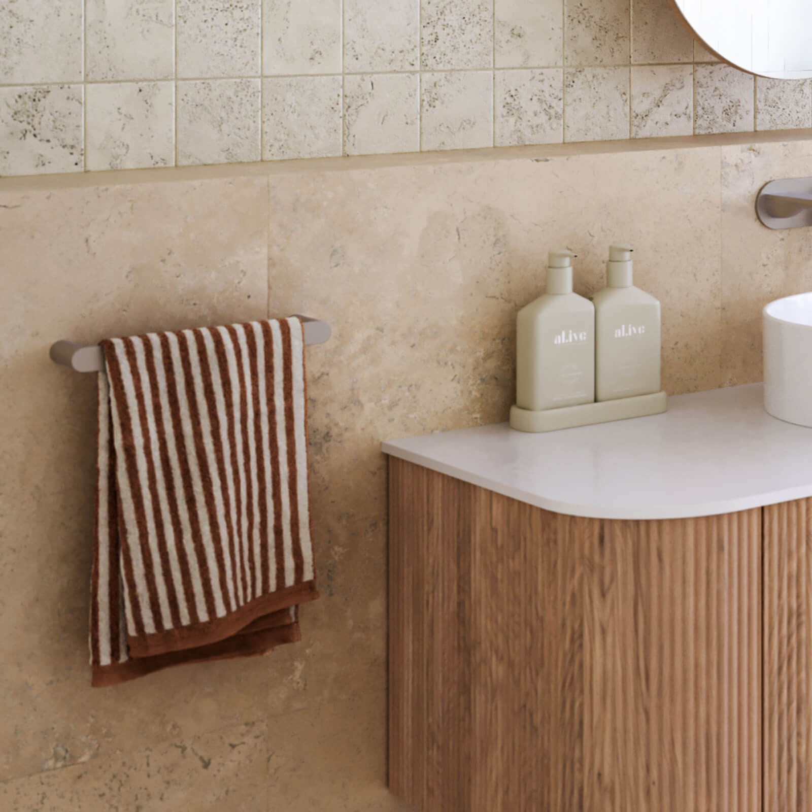 Caroma Urbane II Hand Towel Rail  Lifestyle images | The Blue Space