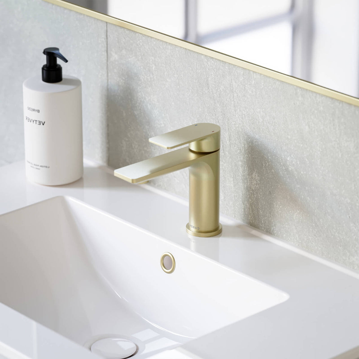 Caroma Urbane II Lead Free Basin Mixer Brushed Brass 98608BB6AF  | The Blue Space