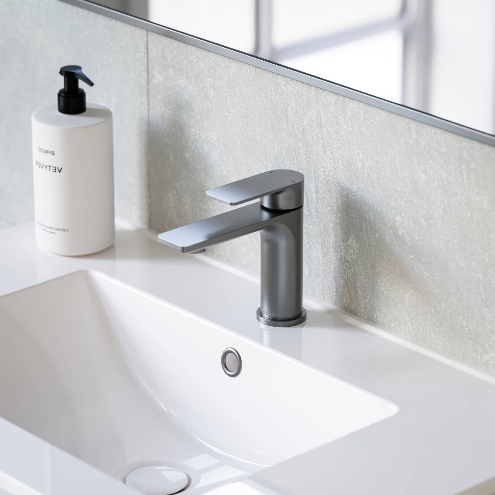 Caroma Urbane II Lead Free Basin Mixer Gunmetal 98608GM6AF  | The Blue Space