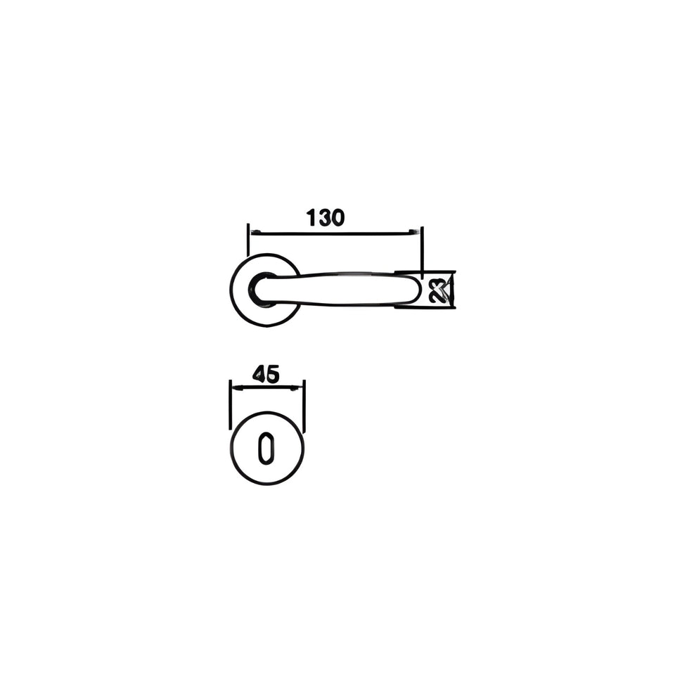 Manital Imola Privacy Door Handle Set Satin Chrome