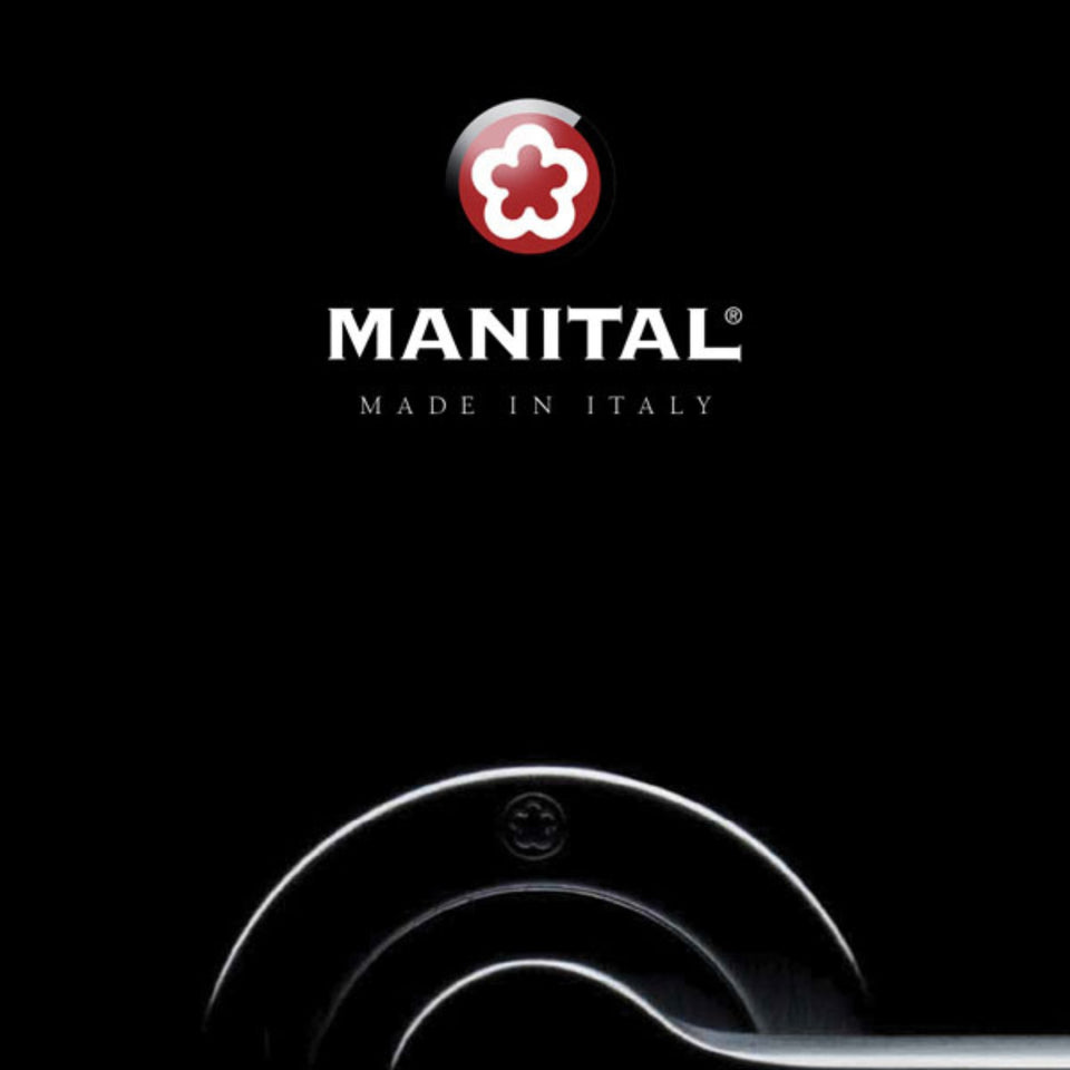 Manital Imola Passage Door Handle Set Satin Chrome