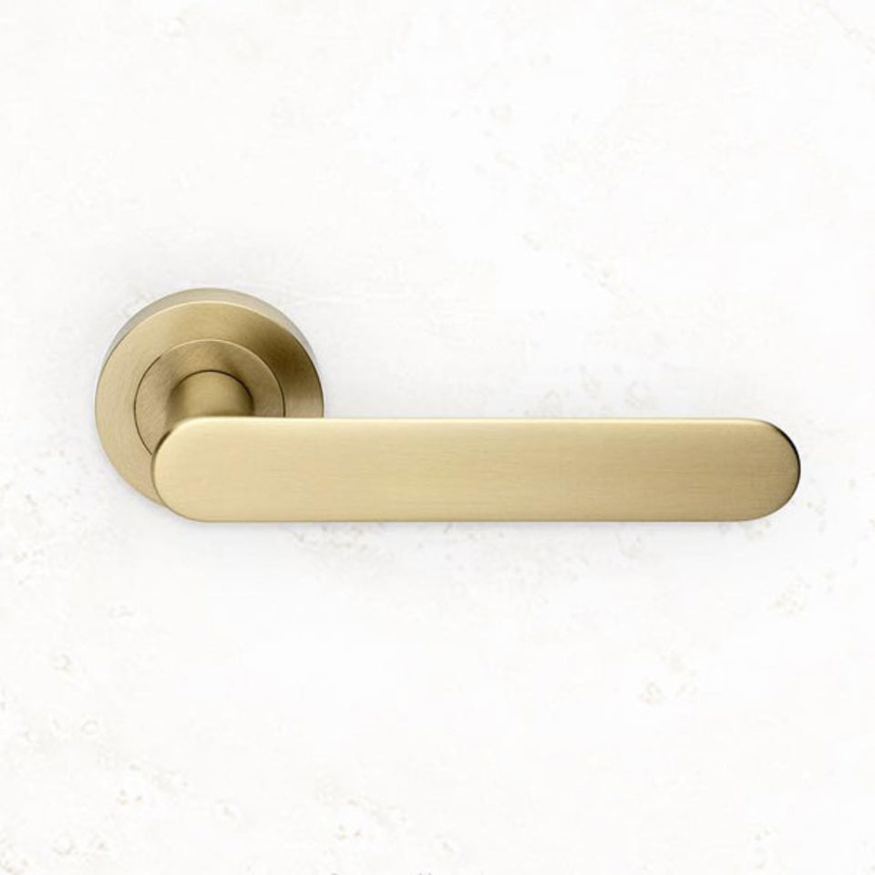 Manital Ratio Privacy Door Handle Set Satin Brass