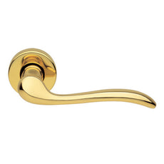Manital Tosca Passage Door Handle Set Polished Brass MAN-TS5F-OTL-PB - The Blue Space