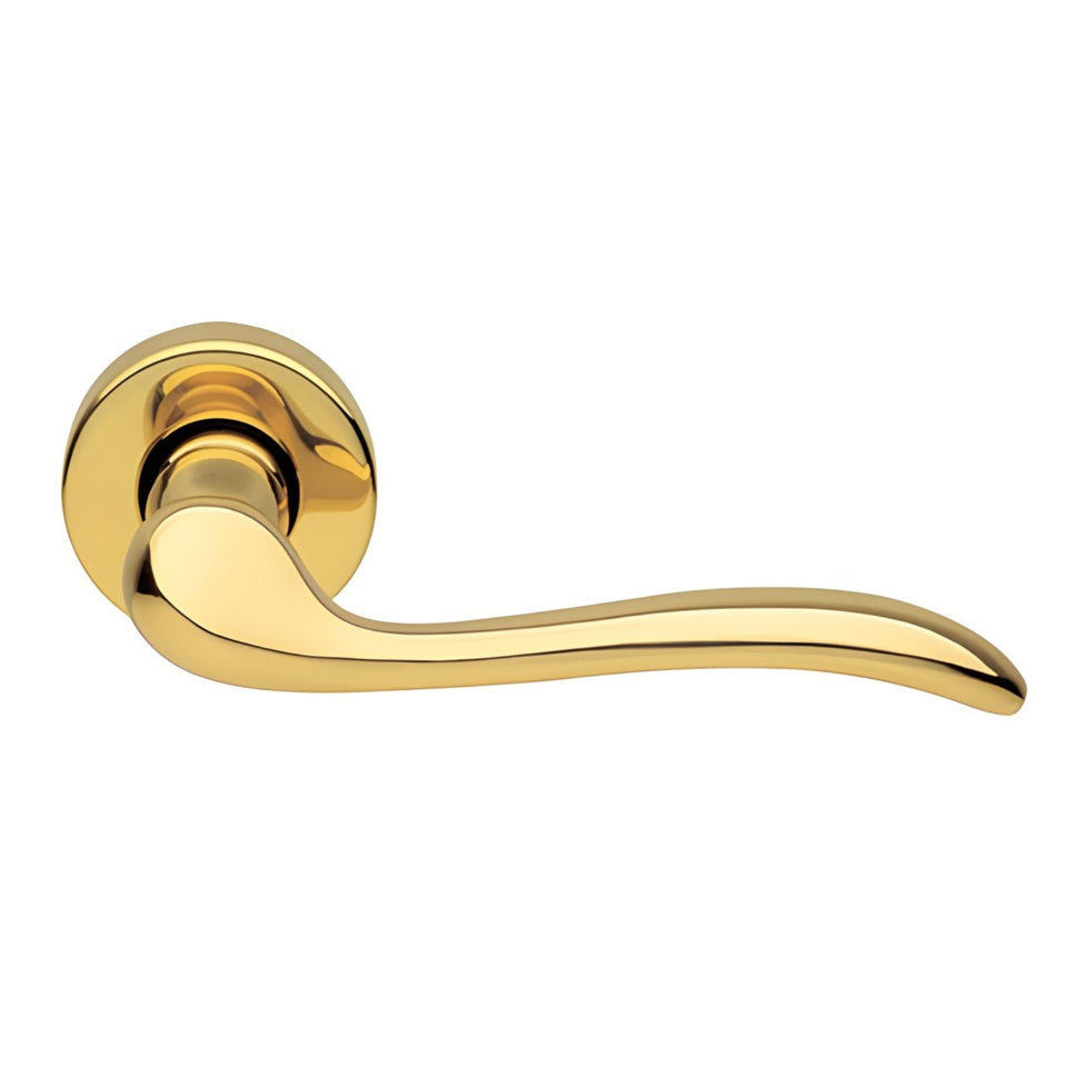 Manital Tosca Privacy Door Handle Set Polished Brass