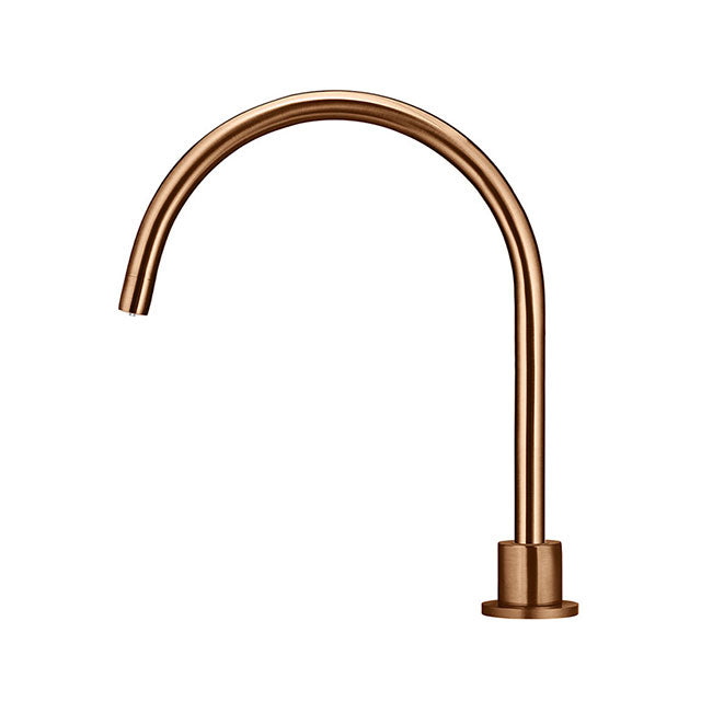 Meir Round Gooseneck High Rise Swivel Hob Spout Lustre Bronze