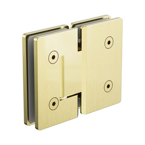 Nero 180 Degree Glass to Glass Shower Hinge Brushed Gold
