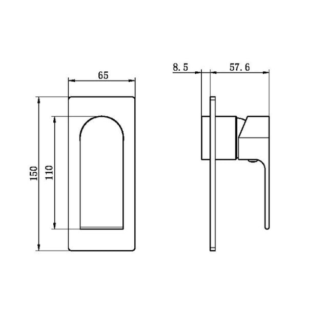 Nero Bianca Shower Mixer Trim Kits Only Brushed Bronze