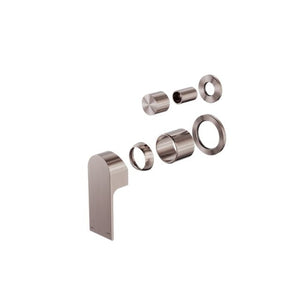Nero Bianca Shower Mixer With Divertor Separate Back Plate Trim Kits Only Brushed Bronze
