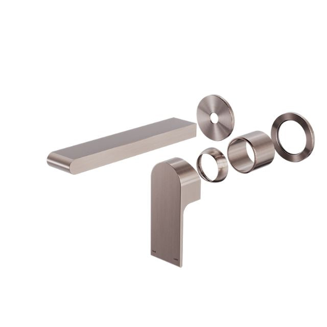 Nero Bianca Wall Basin/Bath Mixer Separate Back Plate 230mm Trim Kits Only Brushed Bronze