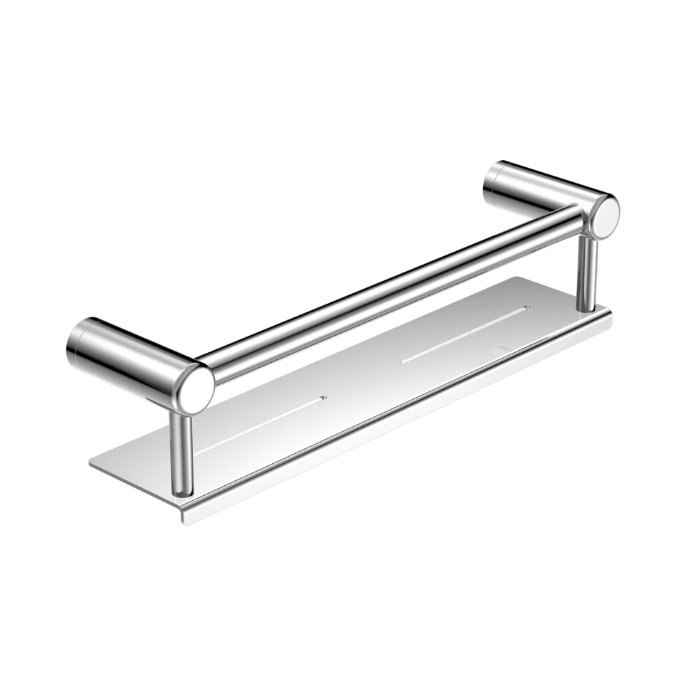 Nero Mecca Care 25mm Grab Rail With Shelf 450mm Chrome