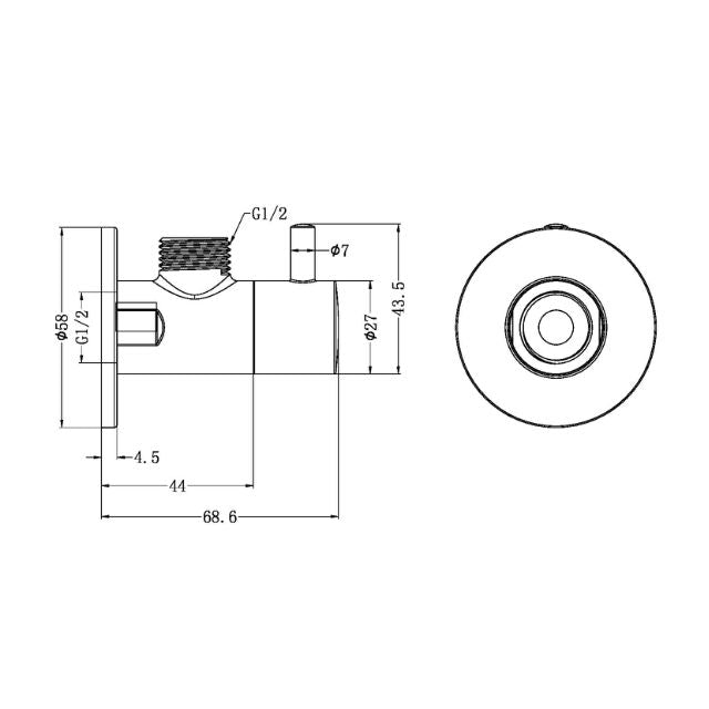 Nero Mini Cistern Stop Brushed Bronze