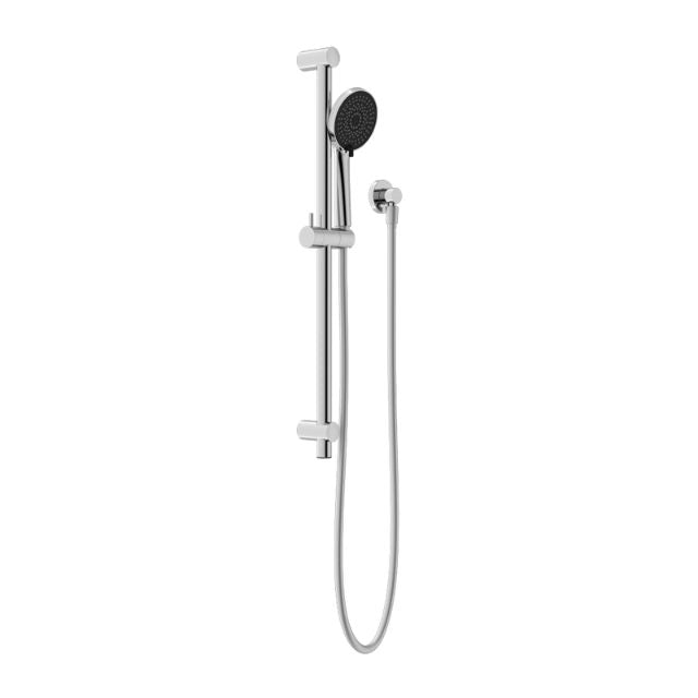 Nero Round Metal Project Rail Shower Chrome