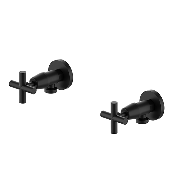 Nero X Plus Washing Machine Stops Tapware Matte Black - The Blue Space