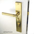 Nidus Knurled Oz Lock Satin Brass Left Hand CMS-DOMK-OL-SB-SET - The Blue Space