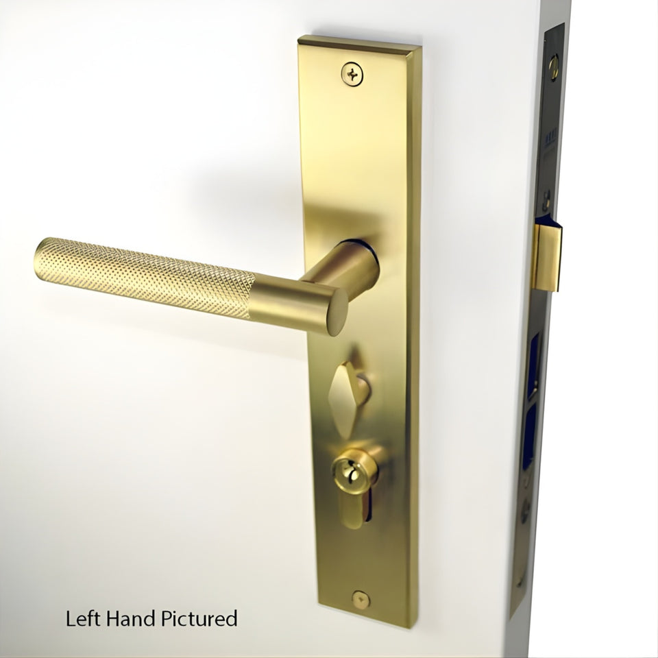 Nidus Knurled Domici Satin Brass Ozi-1 Lock Combo