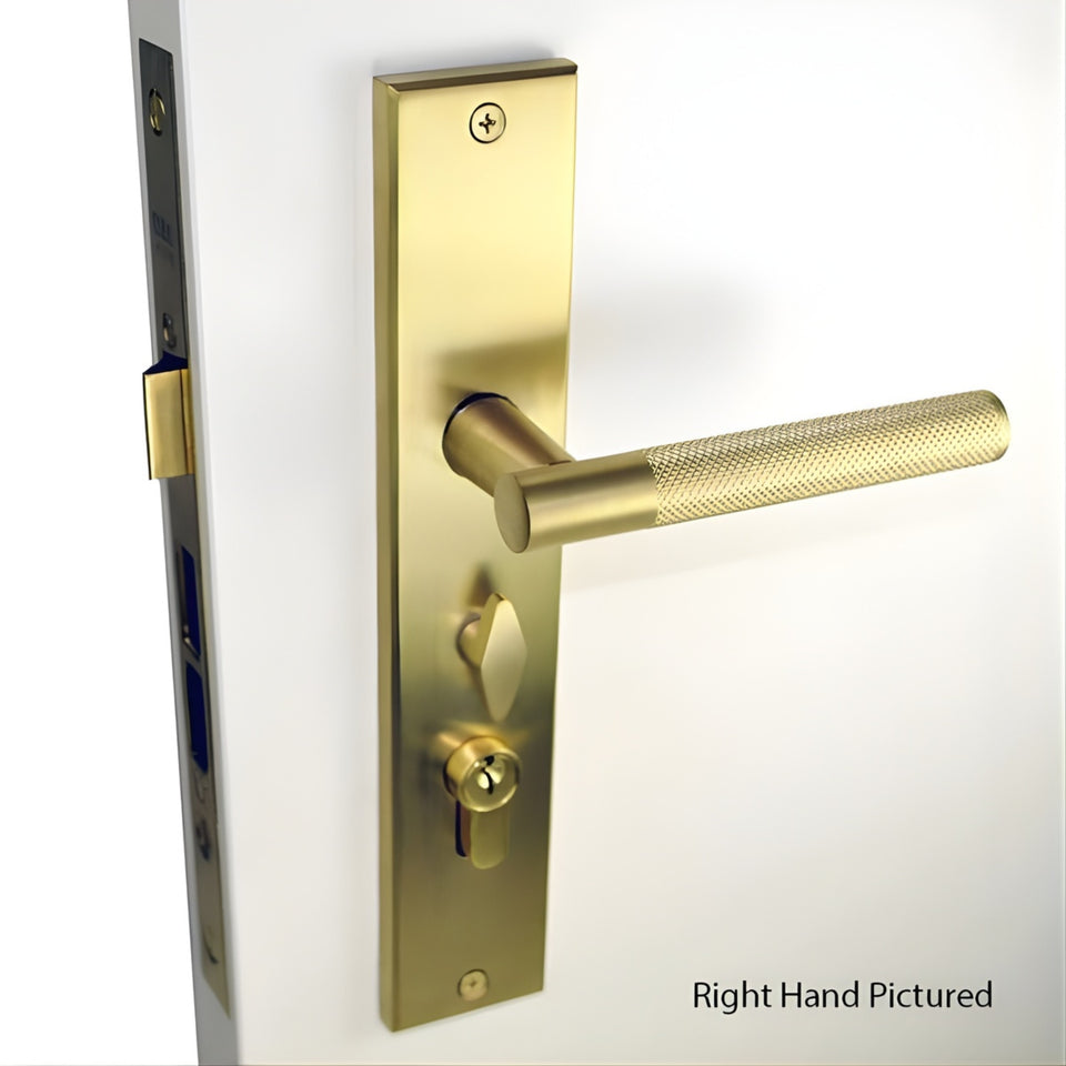 Nidus Knurled Domici Satin Brass Ozi-1 Lock Combo