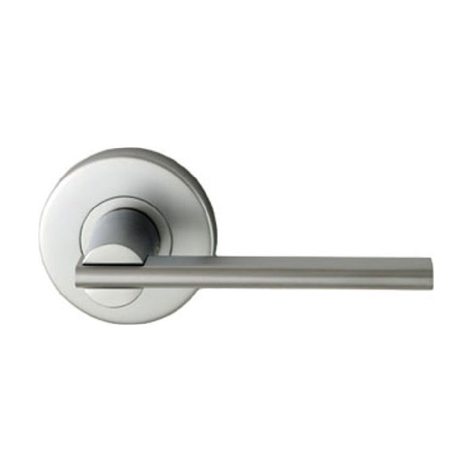 Nidus Mediterranean Metro Passage Door Handle Set Satin Chrome