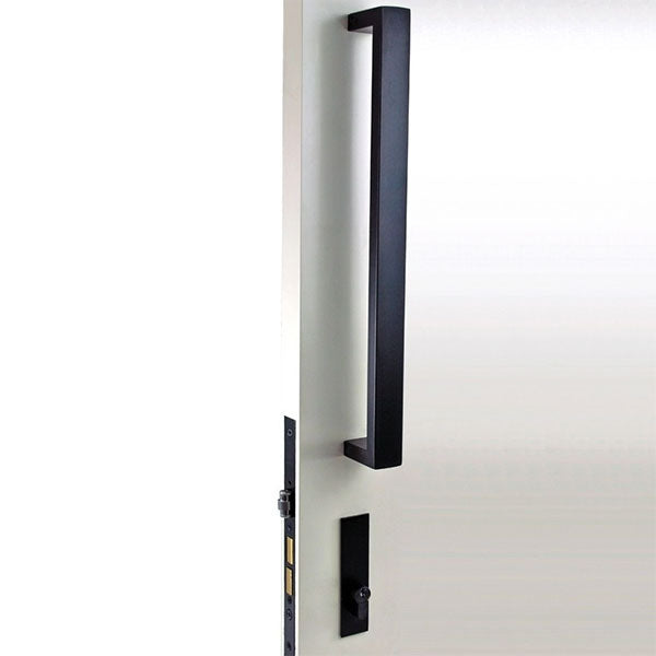 Nidus Matte Black Ozi-3 Pull Door Handle and Roller Lock Combo