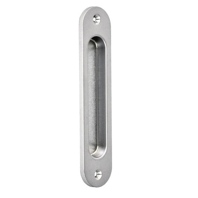 Nidus Radius Sliding Door Flush Pull Handle 135mm Satin Chrome LFP-CRAD-SC - The Blue Space