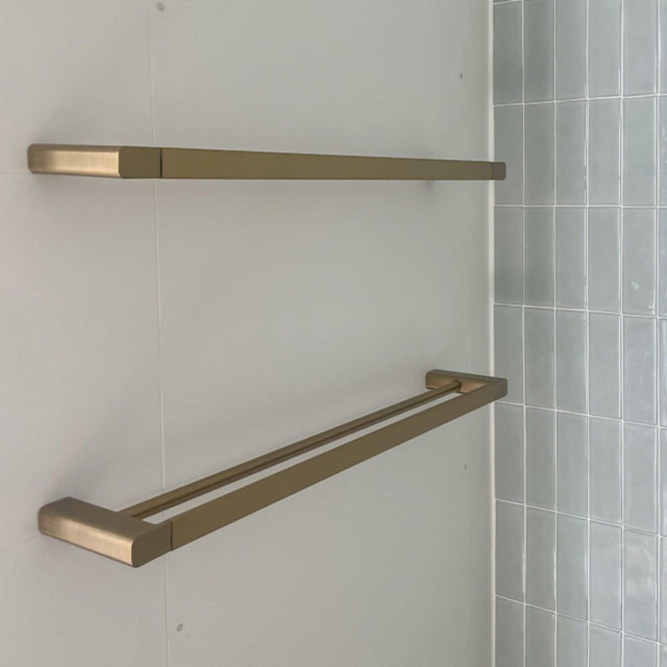 Caroma Luna Double Towel Rail Brushed Brass