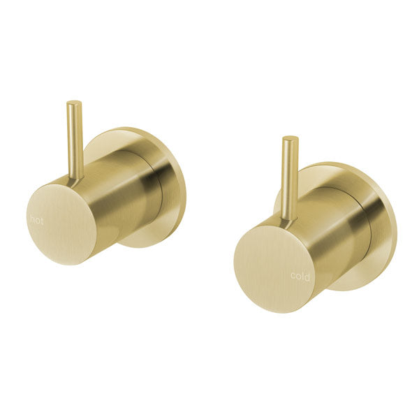 Phoenix Vivid Slimline Wall Top Assemblies Extended 15mm - Brushed Gold