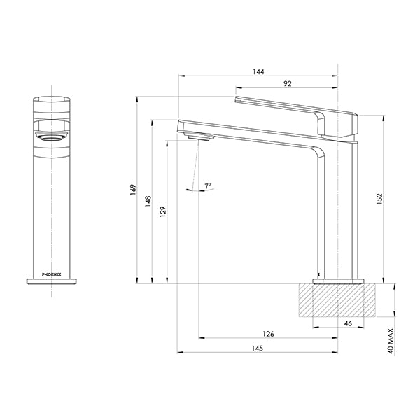 Phoenix Enviro316 Basin Mixer Stainless Steel