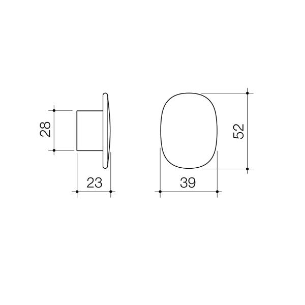Caroma Contura II Small Robe Hook - Brushed Nickel