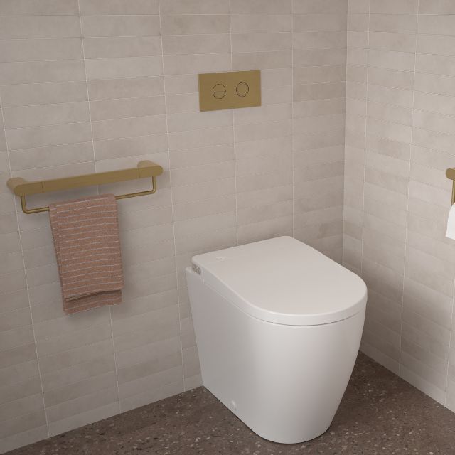 Shop Caroma Urbane II Universal Rail Straight 800mm - Gun Metal 96326GM - The Blue Space