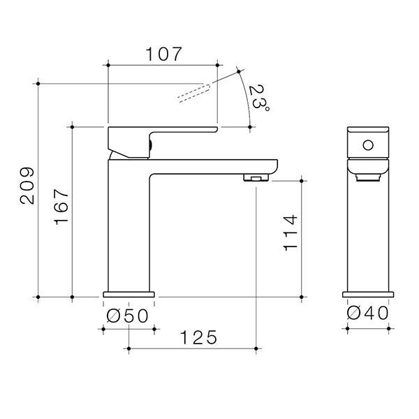 Caroma Luna Lead Free Basin Mixer Brushed Nickel
