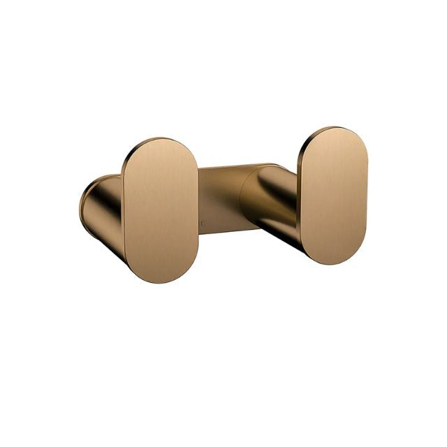 Meir Curvaé Double Robe Hook Lustre Bronze