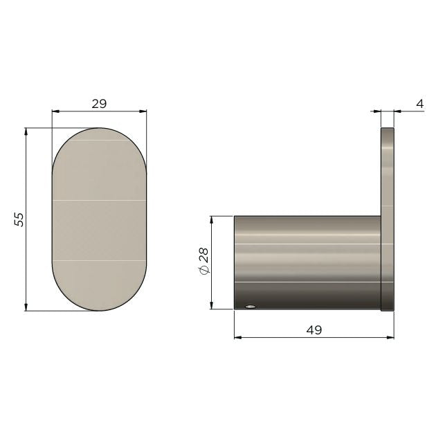 Meir Curvaé Single Robe Hook Chrome