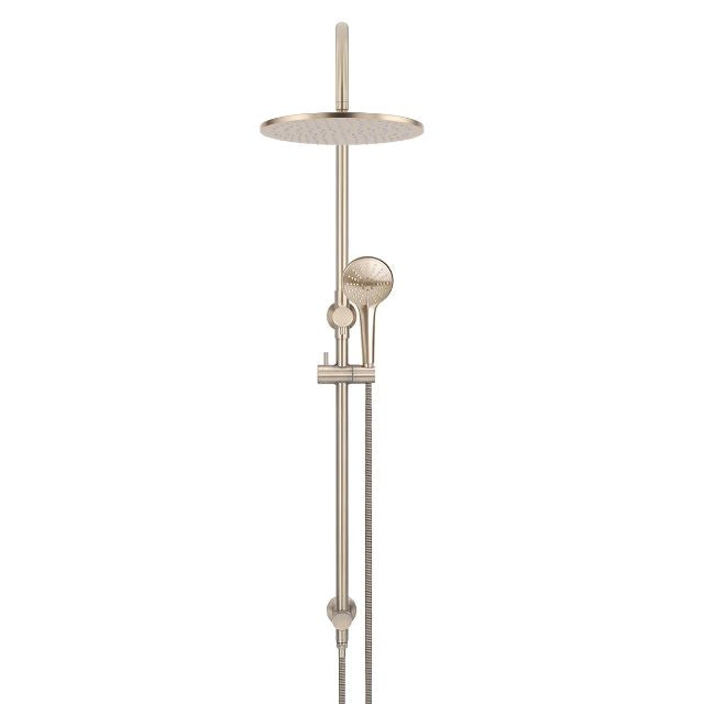 Meir Gooseneck Shower Set with 300mm rose, Three-Function Hand Shower Champagne