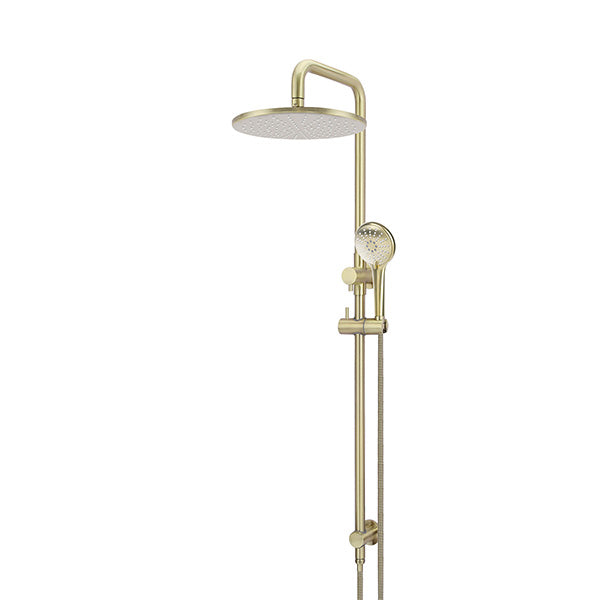 Meir Round Combination Shower Rail 300mm, 3 Function Hand Shower Tiger Bronze