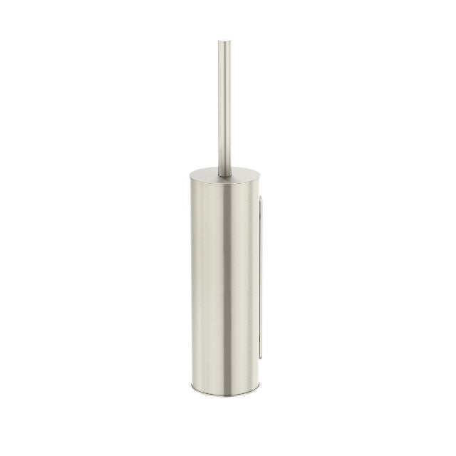 Meir Round Toilet Brush and Holder Brushed Nickel