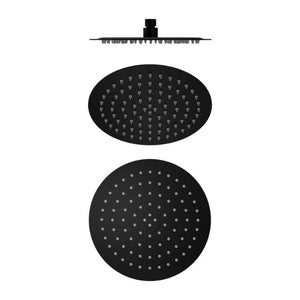 Nero 250mm Round Stainless Steel Shower Head Matte Black
