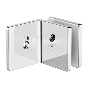 Nero 90 Degree Glass to Wall Bracket 10mm Glass Chrome