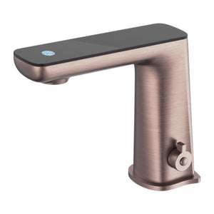Nero Claudia Sensor Mixer With Black Top Display Brushed Bronze