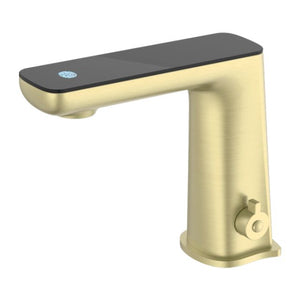 Nero Claudia Sensor Mixer With Black Top Display Brushed Gold