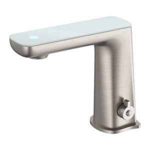 Nero Claudia Sensor Mixer With White Top Display Brushed Nickel