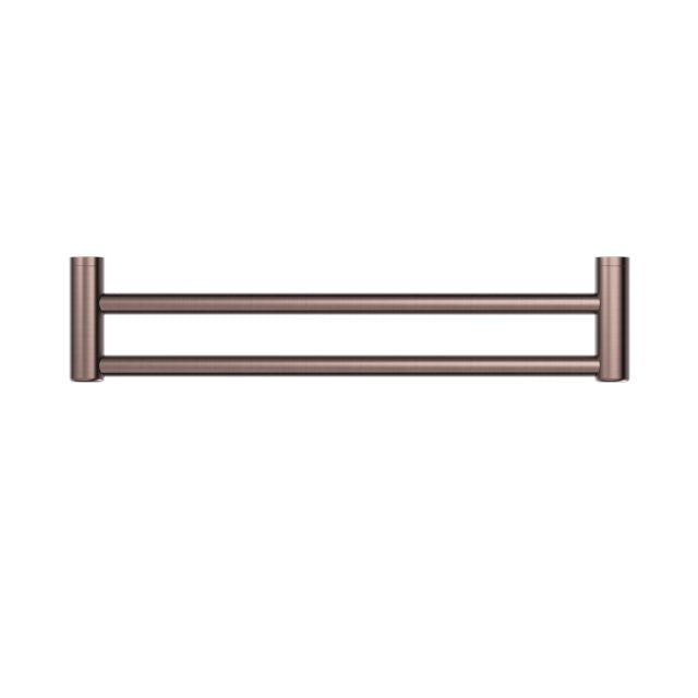 Nero Mecca Care 25mm Double Towel Grab Rail 600mm Brushed Bronze