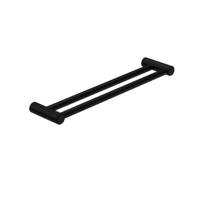 Nero Mecca Care 25mm Double Towel Grab Rail 600mm Matte Black NRCR2524DMB - The Blue Space