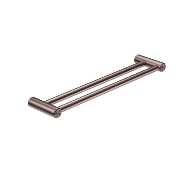 Nero Mecca Care 25mm Double Towel Grab Rail 900mm Brushed Bronze
