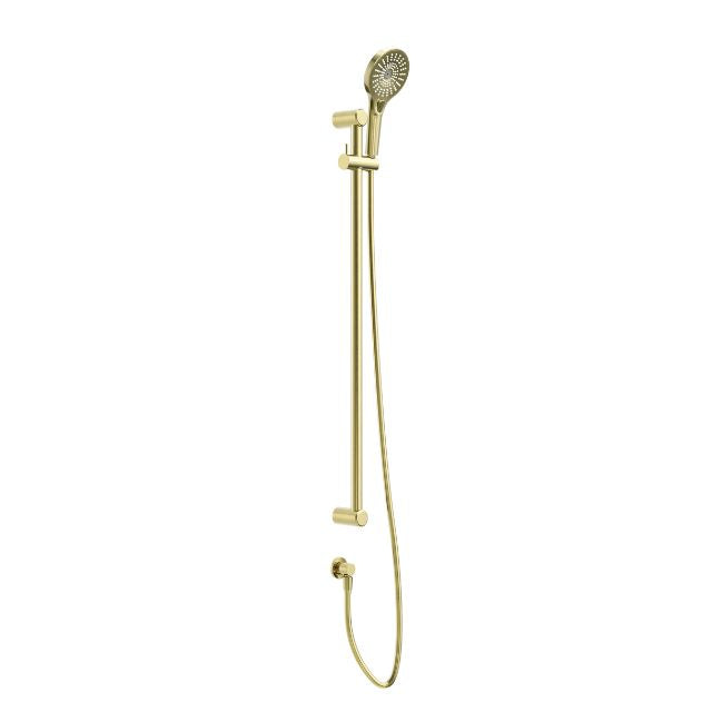 Nero Mecca Care 25mm Grab Rail and Adjustable Shower Rail Set 900mm Brushed Gold