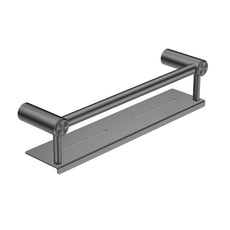 Nero Mecca Care 25mm Grab Rail With Shelf 450mm Gunmetal NRCR2518CGM - The Blue Space