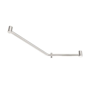 Nero Mecca Care 32mm Ambulant 45 Degree Bent Tube Grab Rail 450x650mm Brushed Nickel
