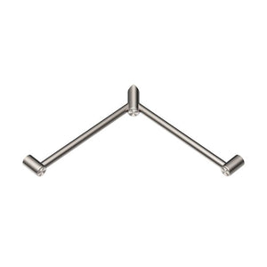 Nero Mecca Care 32mm Wrap Around Corner Grab Rail 600x600mm Brushed Nickel